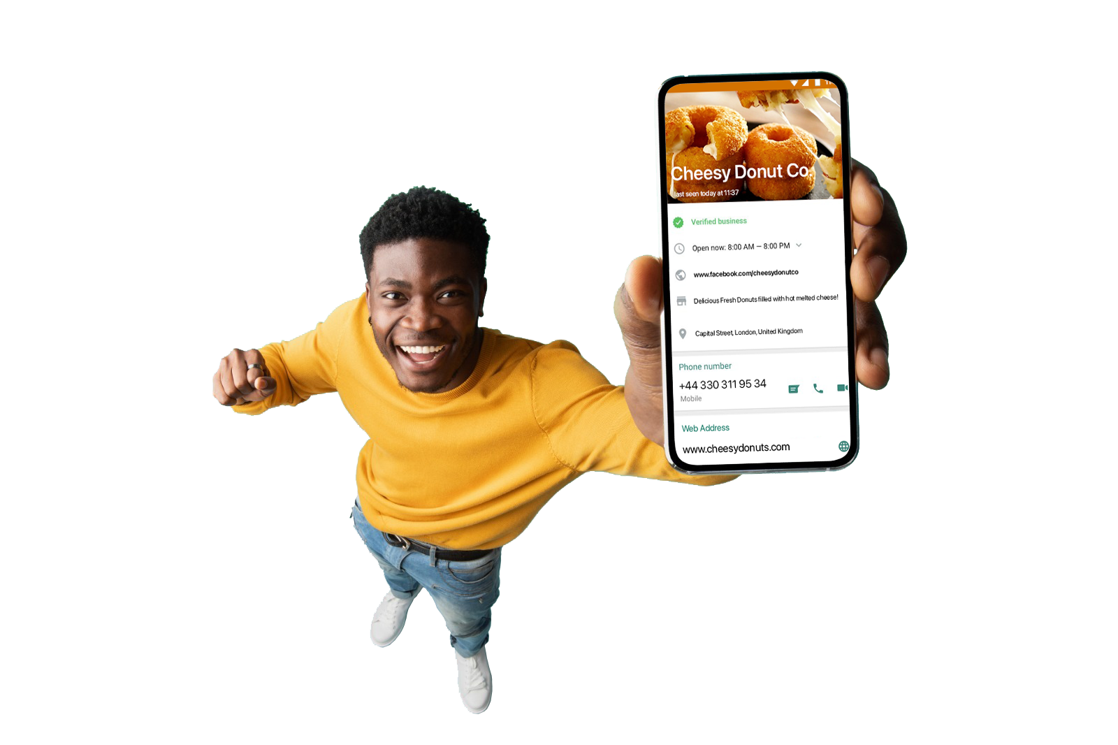 Happy WhatsApp user who got their company business verified through WhatsApp Marketing.